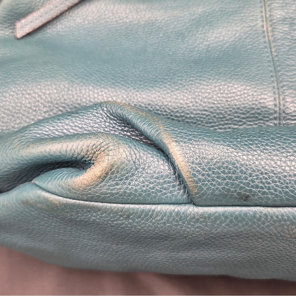 COACH Teal Leather Shoulder Bag - Picture 9 of 15